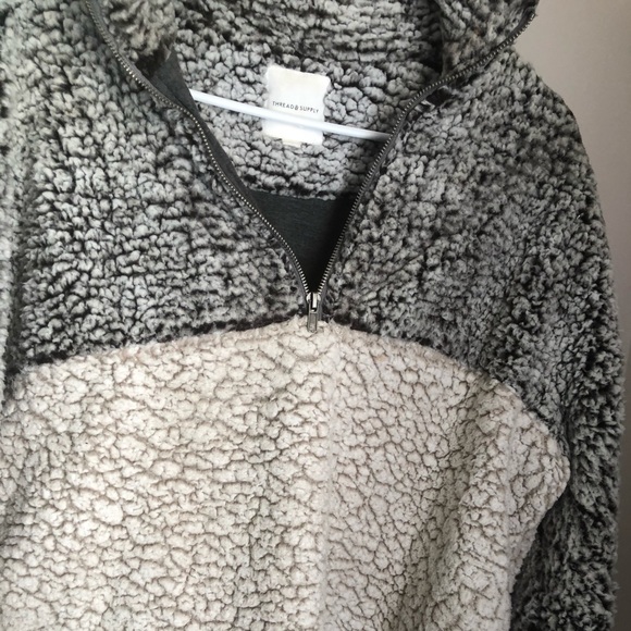 Thread & Supply Jackets & Blazers - Sherpa quarter zip pull over